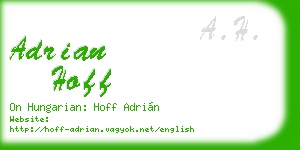 adrian hoff business card